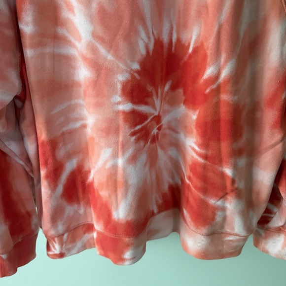 Secret Treasures Orange and White Tie-Dye Sweatshirt Size Extra Large - Picture 7 of 8